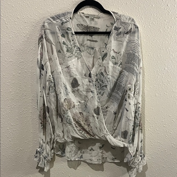 AllSaints Penny Rebirth Blouse Women’s 6 - Picture 2 of 4